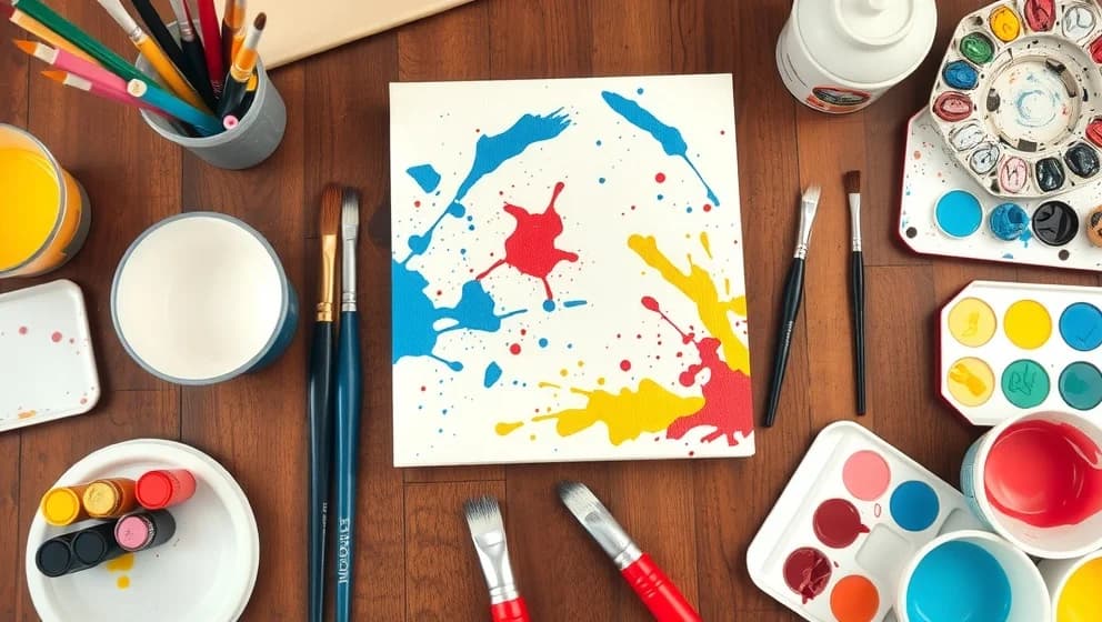 Abstrakt konst akryl och hur du börjar måla