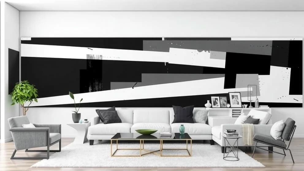 Stora tavlor 100x150 fyller hela väggen